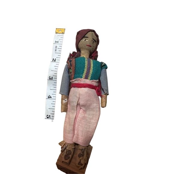 Two Folk Peru Handmade Fabric Dolls Peruvian Artist - Picture 11 of 13